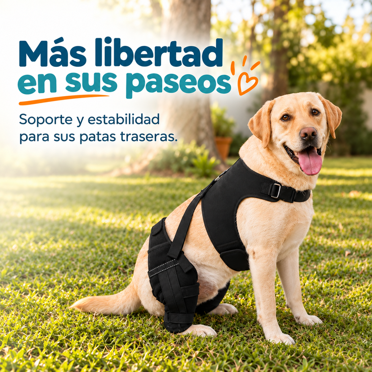 Rodillera Doble con Arnés para Perros